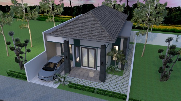 Desain rumah lahan 10x15 ada tokonya