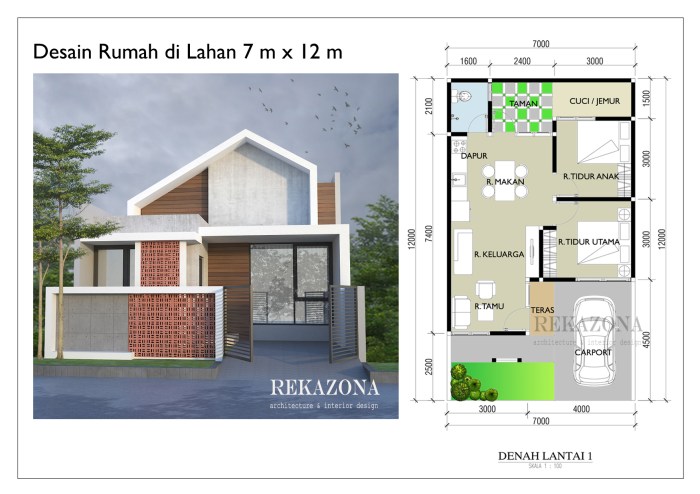 Desain Rumah Luas Tanah 7x12m Panduan Lengkap